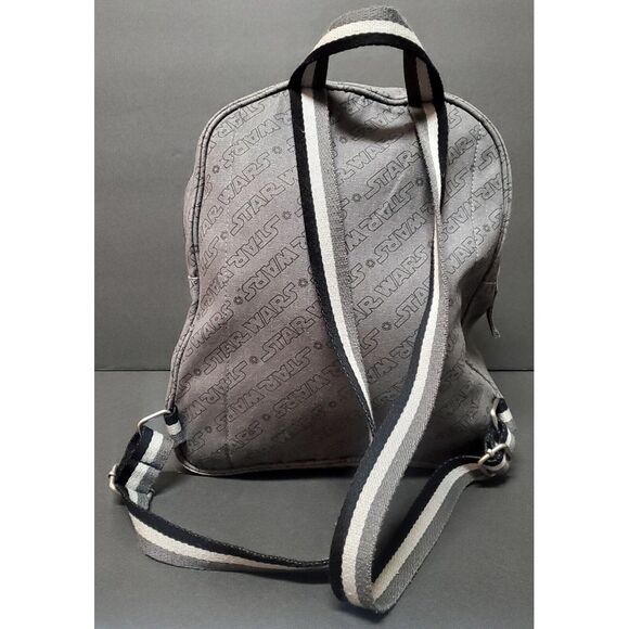 Pottery Barn Kids Backpack Star Wars Grey Logo Darth Vader Light Saber Book Bag - Picture 7 of 11